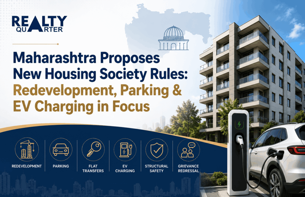 Maharashtra Proposes New Housing Society Rules: Redevelopment, Parking & EV Charging in Focus