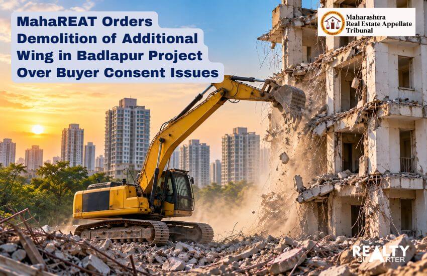 MahaREAT Orders Demolition of Additional Wing in Badlapur Project Over Buyer Consent Issues