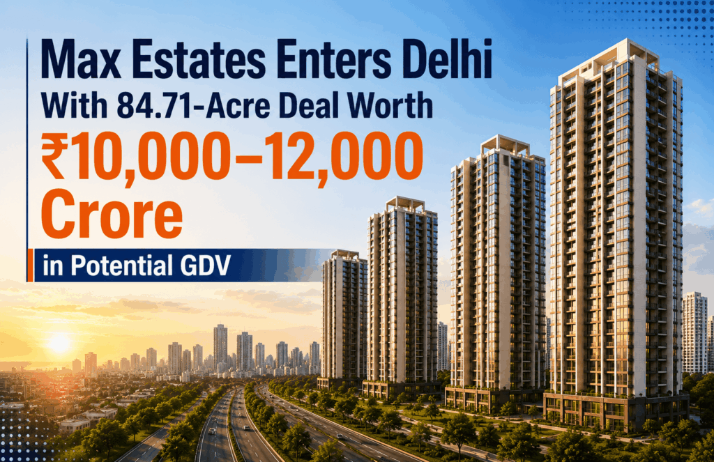 Max Estates Enters Delhi With 84.71-Acre Deal Worth ₹10,000–12,000 Crore in Potential GDV