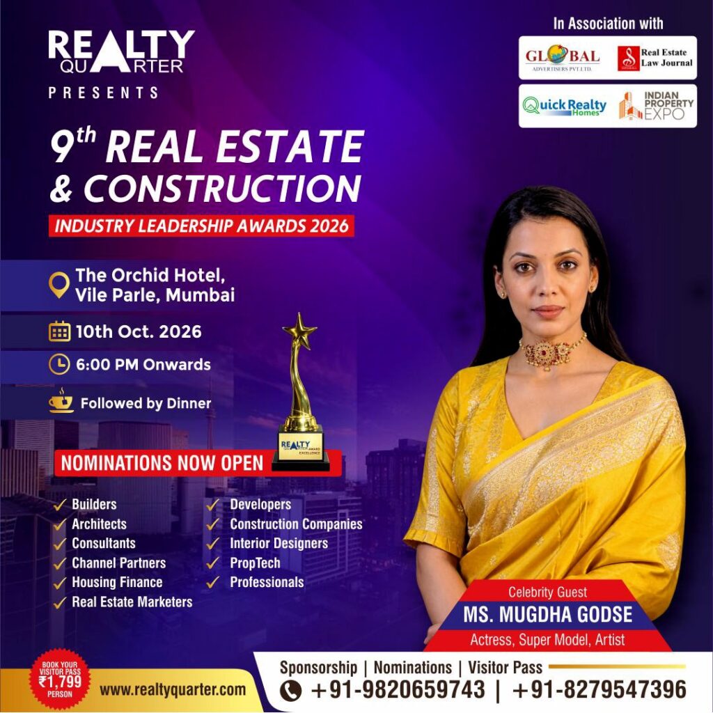 Mugdha Godse to Join Realty Quarter’s 9th Real Estate & Construction Industry Leadership Awards 2026